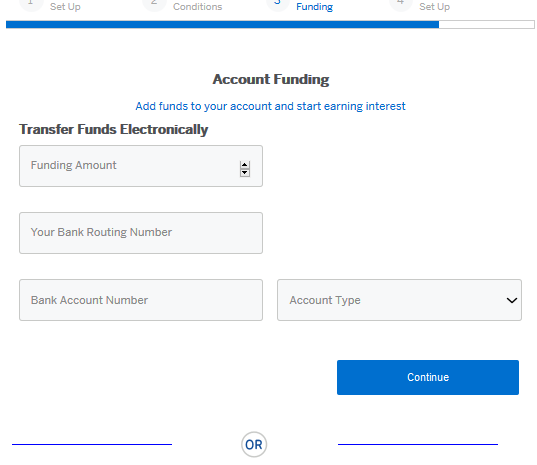Amexに送金する銀行の情報を入力
